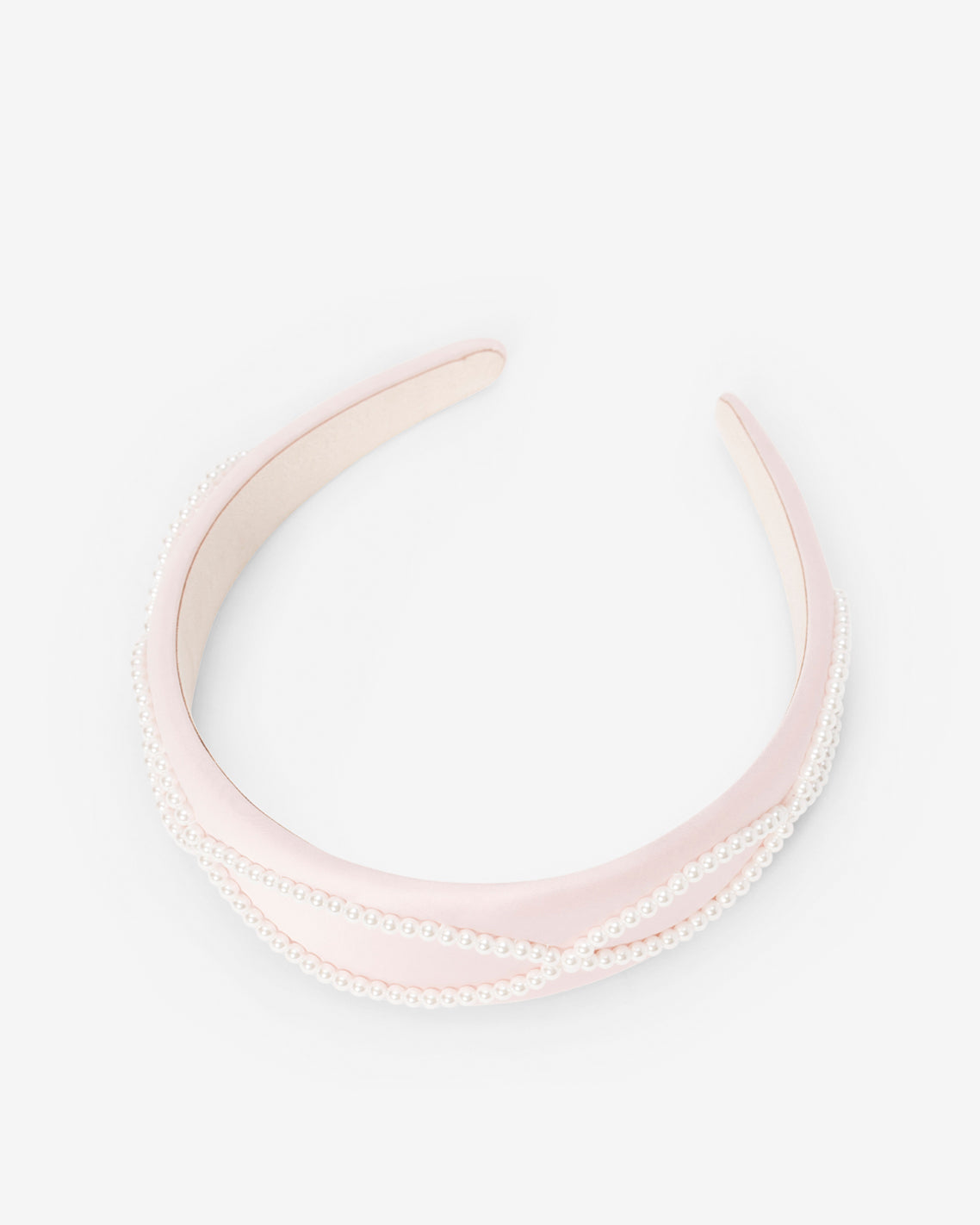 Draper James Pink Pearl Satin Headband
