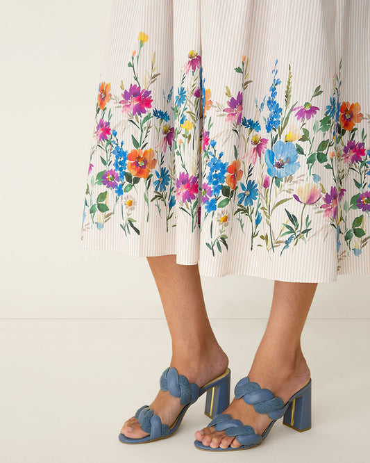 Draper James Blue Dolly Heel Sandal in Chambray