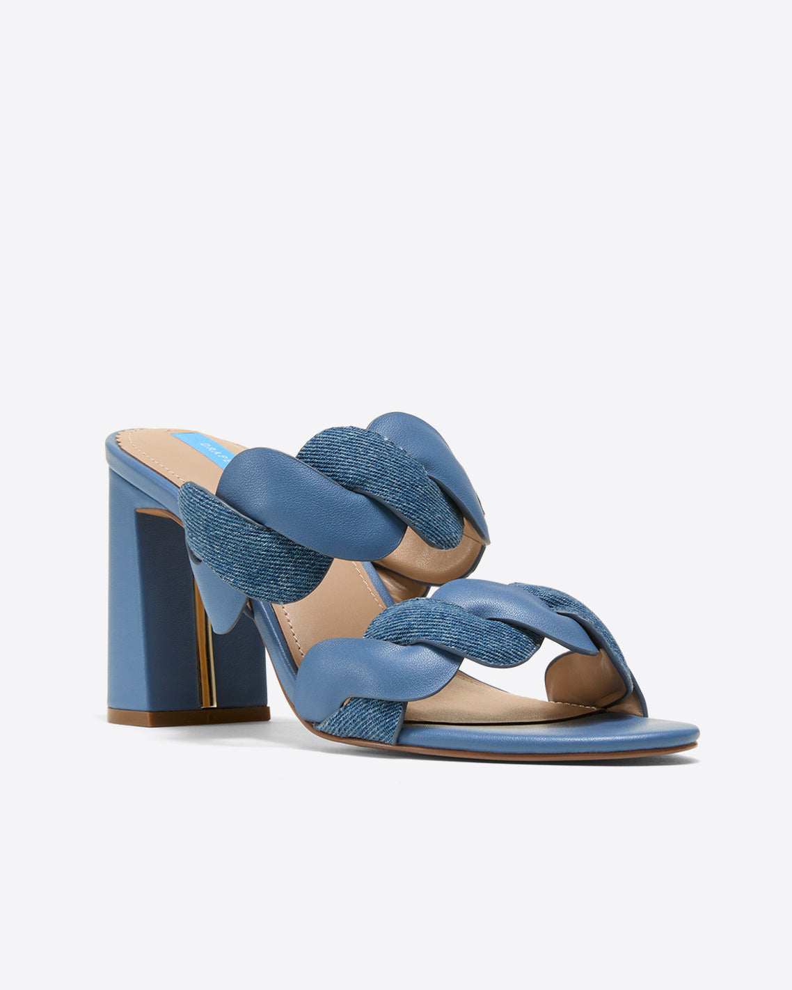 Draper James Blue Dolly Heel Sandal in Chambray