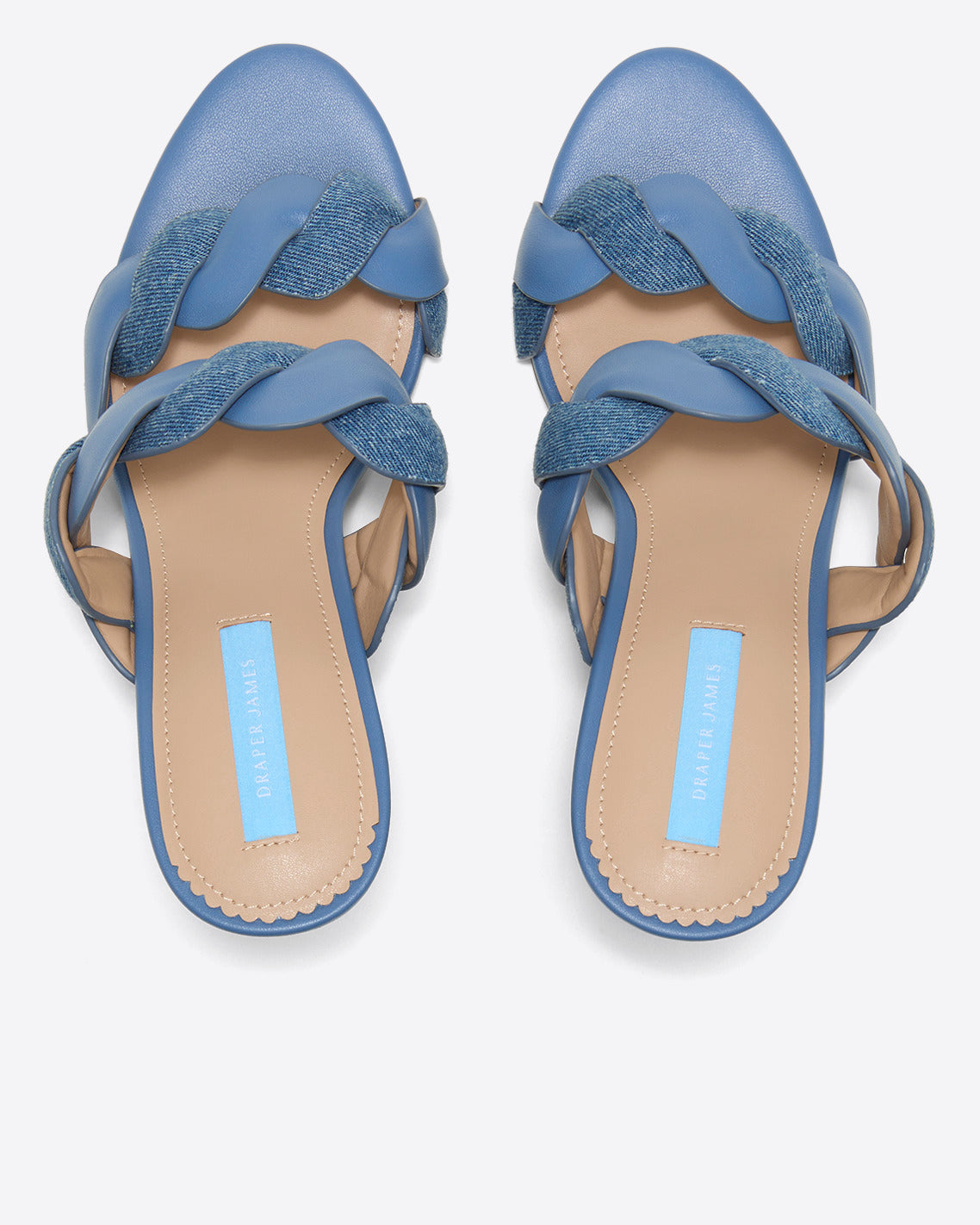Draper James Blue Dolly Heel Sandal in Chambray