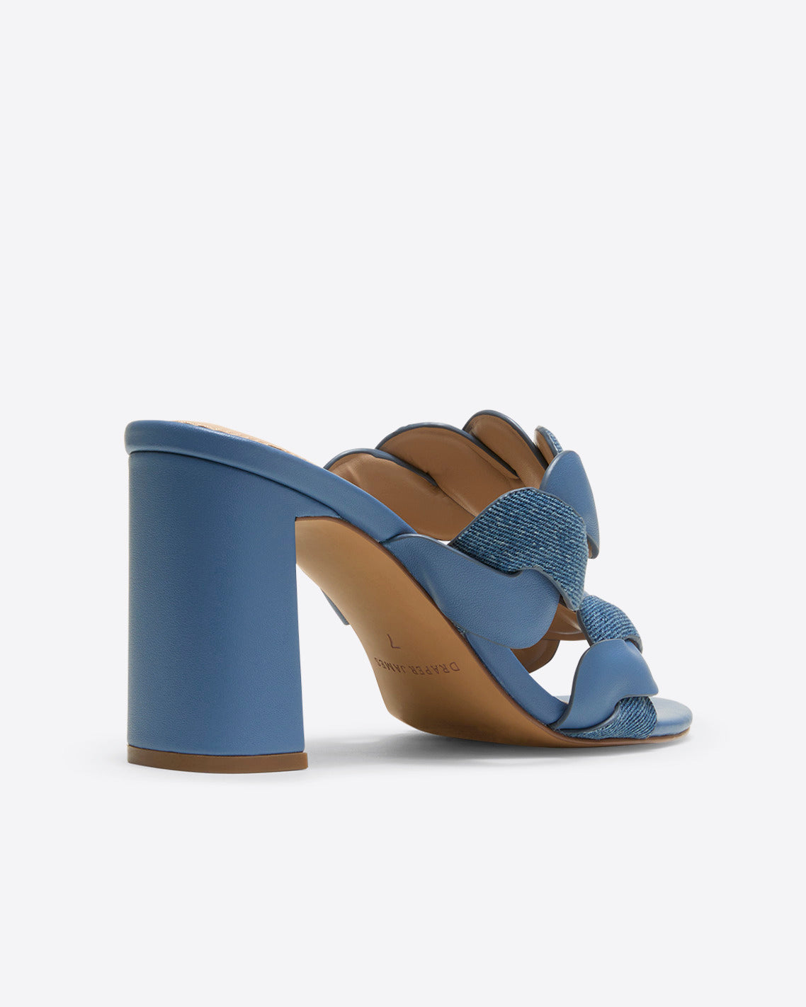 Draper James Blue Dolly Heel Sandal in Chambray