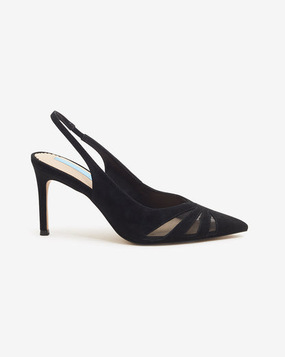 Draper James Belle Meade Black Atlas Heel | Women's Heels & Dress Shoes by Draper James