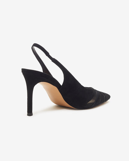 Draper James Belle Meade Black Atlas Heel | Women's Heels & Dress Shoes by Draper James