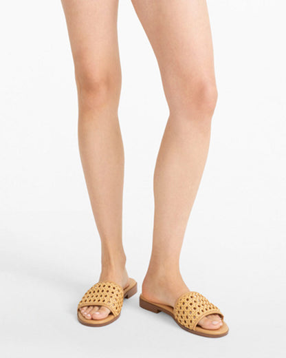 Draper James Natural Rattan Sandal | Women's Woven Sandals by Draper James