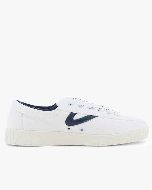 Draper James Nassau Navy Tretorn Nylite Sneaker – Classic White