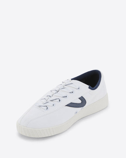 Draper James Nassau Navy Tretorn Nylite Sneaker – Classic White