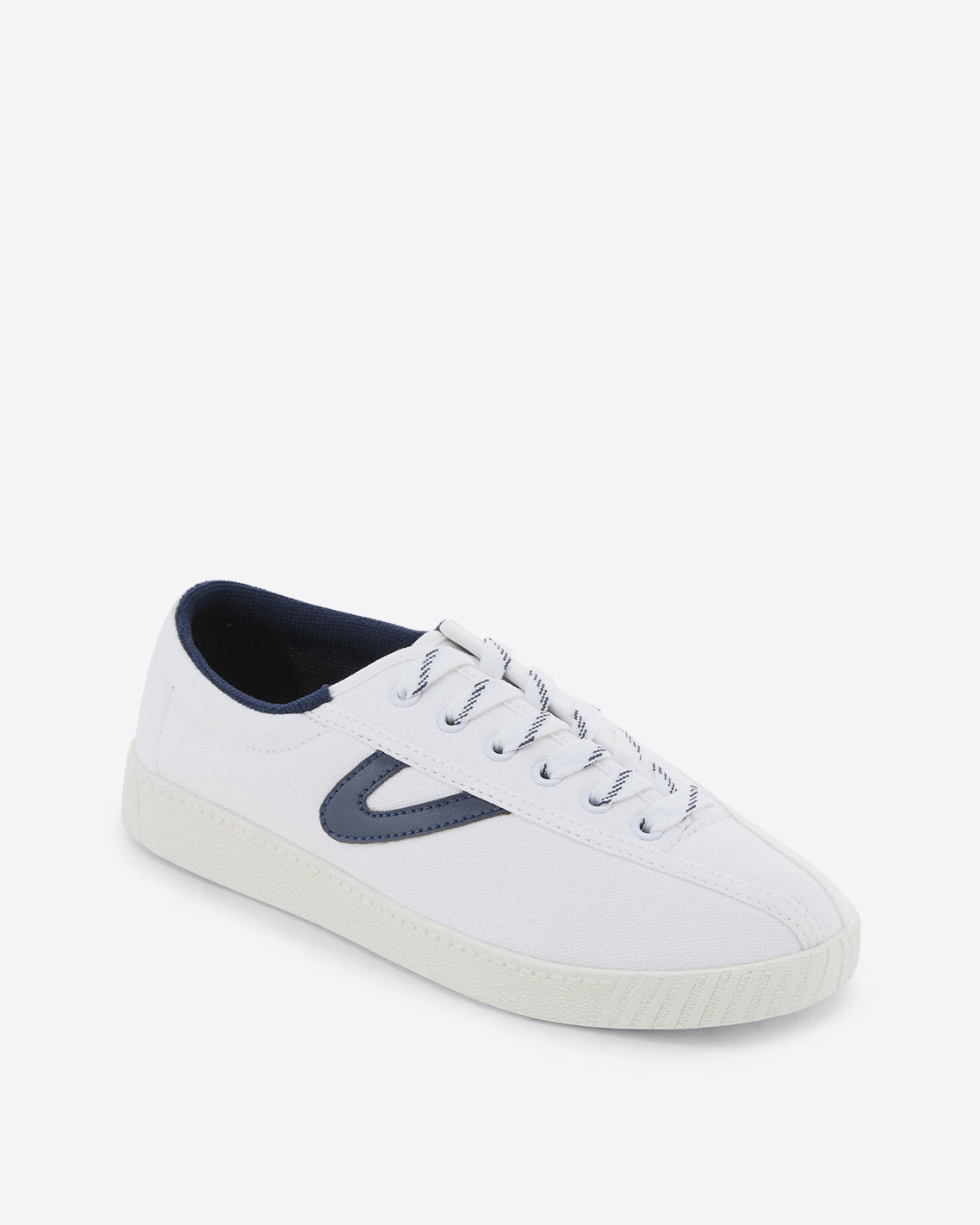 Draper James Nassau Navy Tretorn Nylite Sneaker – Classic White