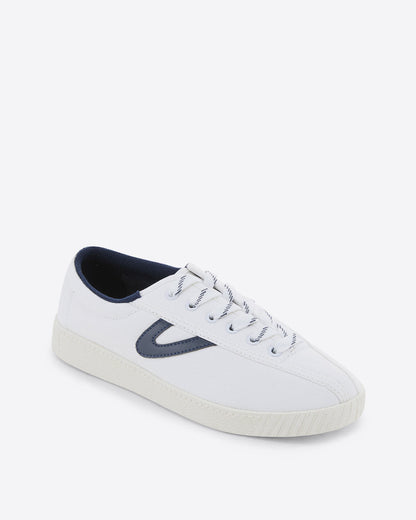 Draper James Nassau Navy Tretorn Nylite Sneaker – Classic White