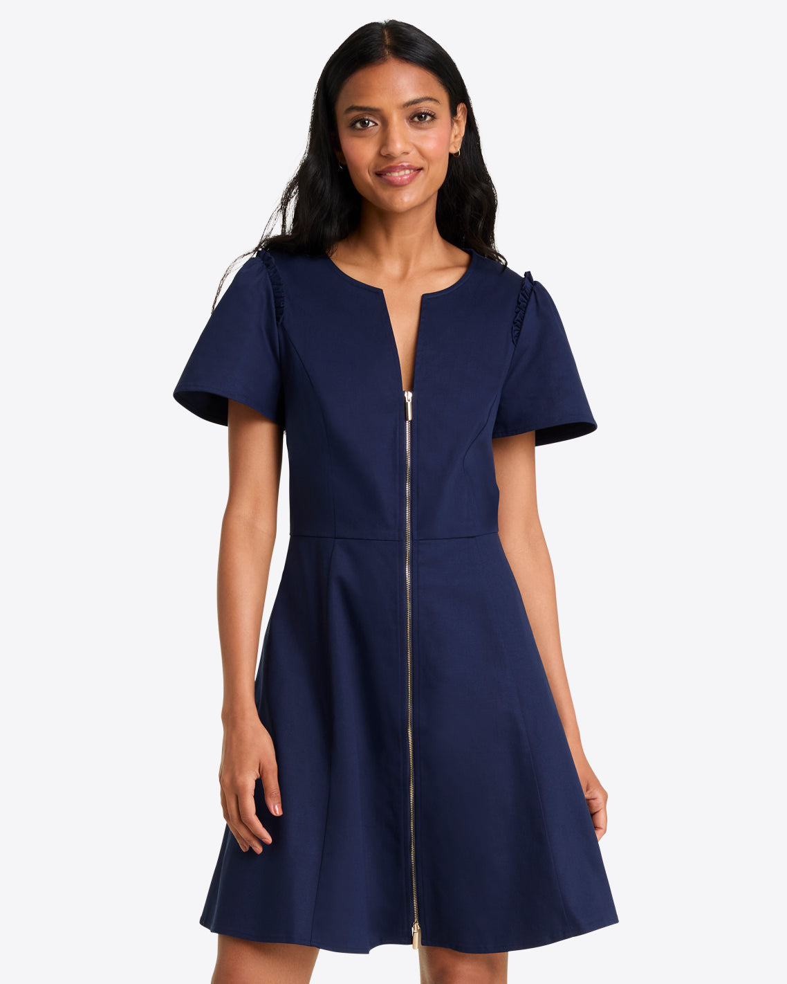 Draper James Nassau Navy Mae Love Circle Dress in Navy