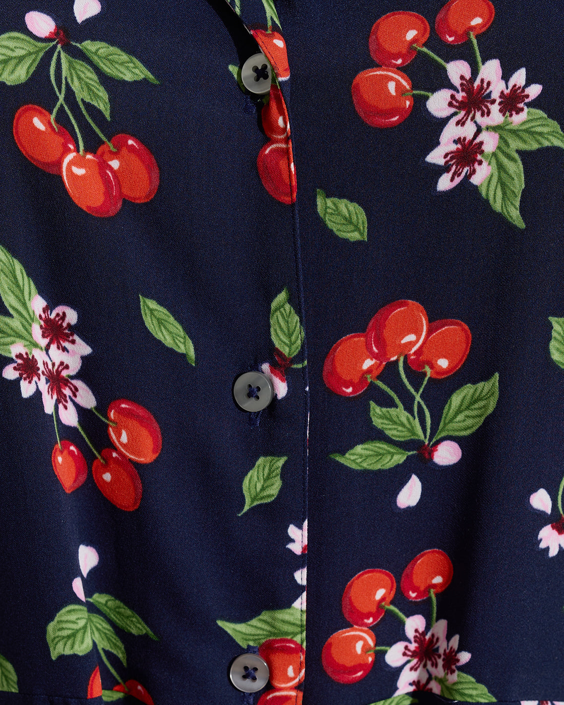 Draper James Cherry Blossom Devin V-Neck Midi Dress in Cherry Blossom