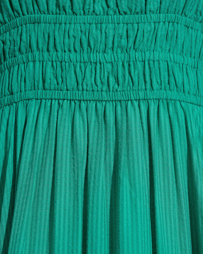 Draper James Green Berkeley Smocked Waist Midi Dress in Green
