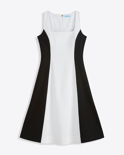 Draper James Black Genevieve Midi Dress in Black and White