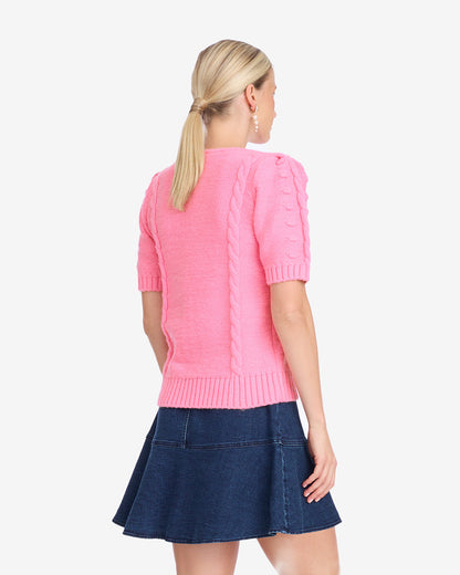 Draper James Pink Heart Sweater | Women's Cozy Knit Sweaters by Draper James