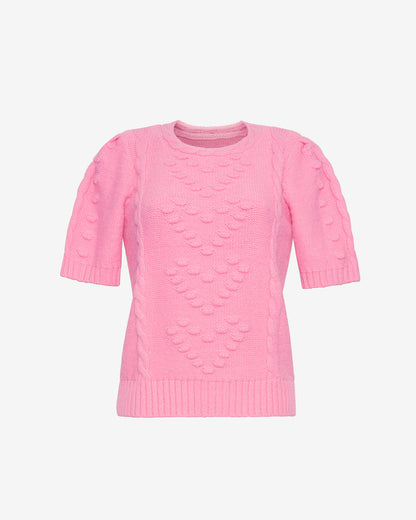 Draper James Pink Heart Sweater | Women's Cozy Knit Sweaters by Draper James