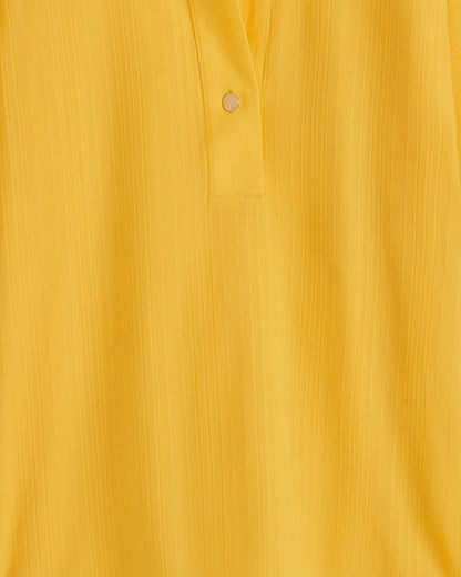 Draper James Yellow Logan Top in Cotton Dobby