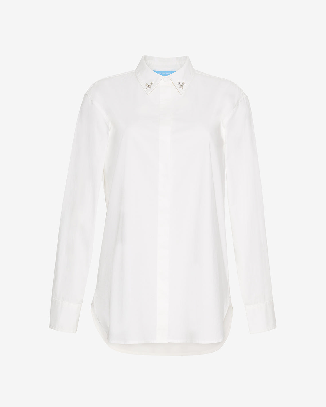 Draper James Magnolia White Button Down Top in White