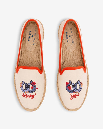 Draper James Natural Soludos Lucky You Espadrilles