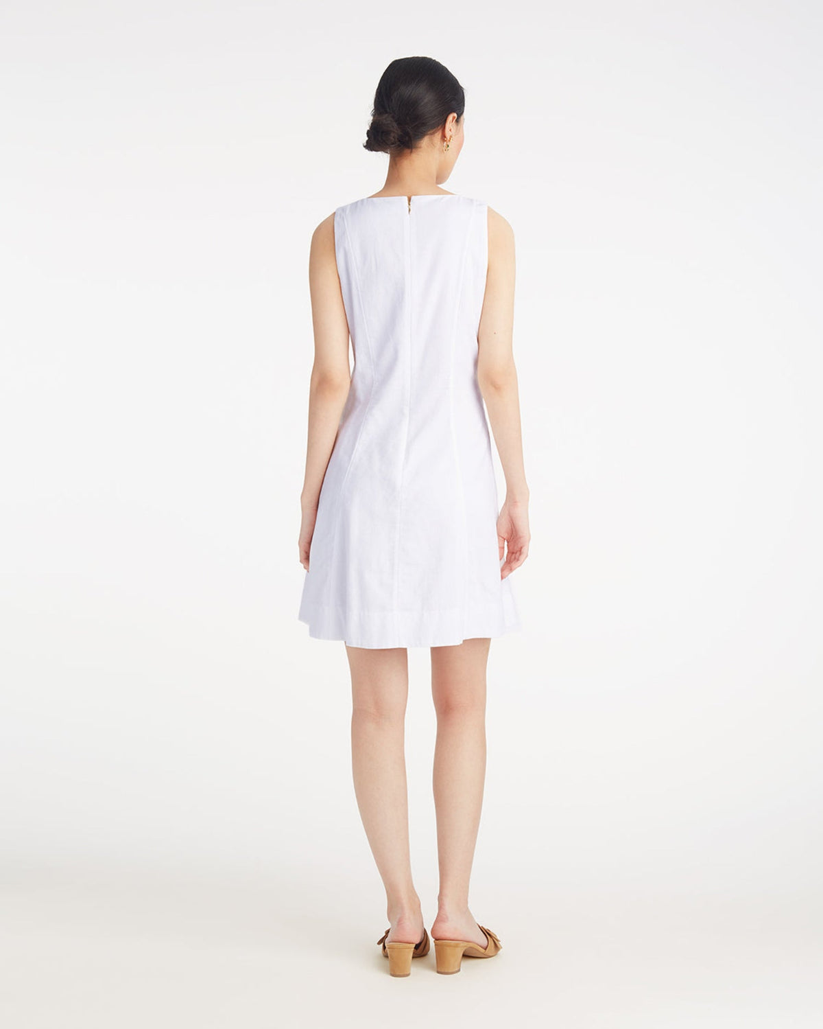 Draper James Magnolia White Primrose Mini Dress with Floral Embroidery