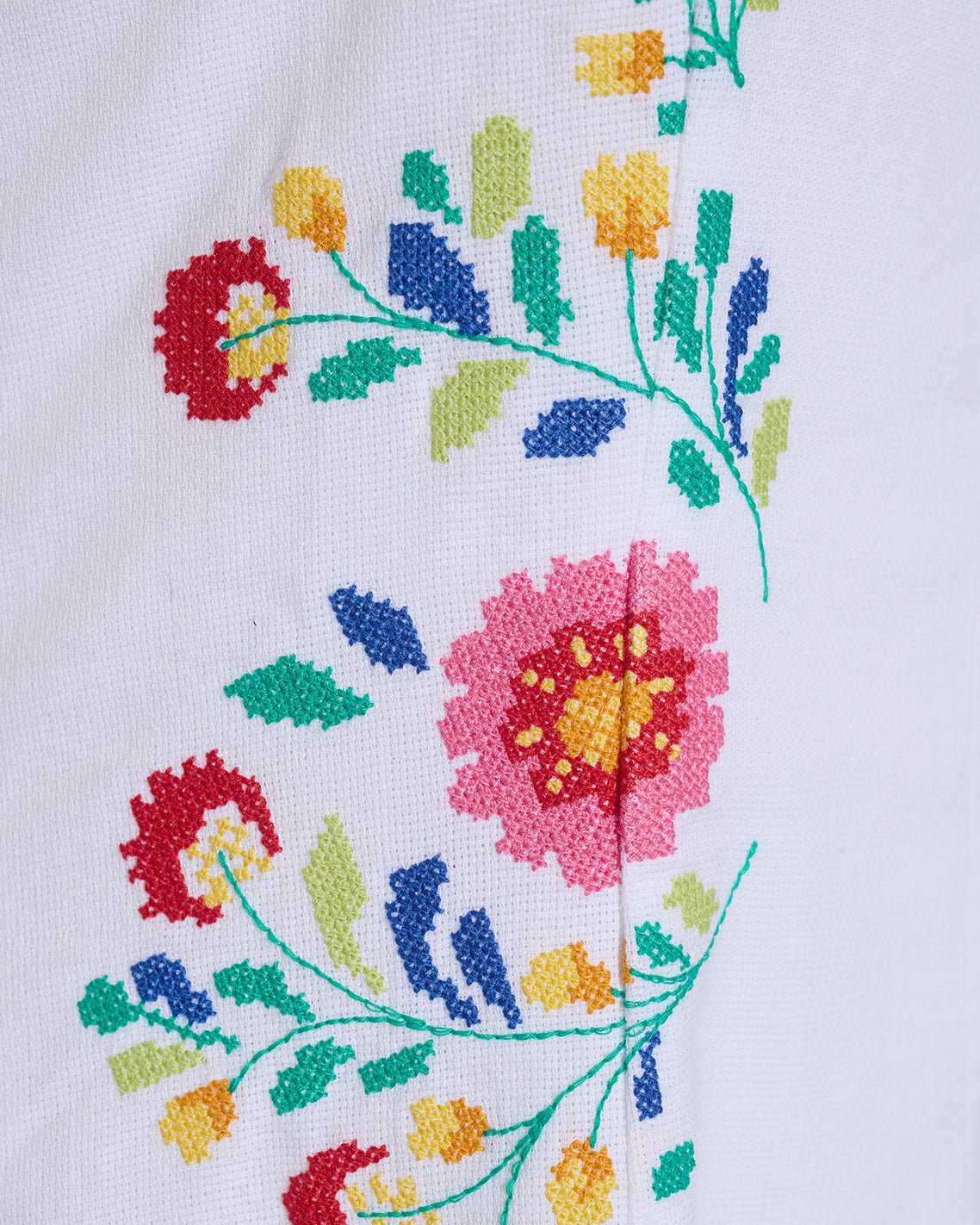 Draper James Magnolia White Primrose Mini Dress with Floral Embroidery