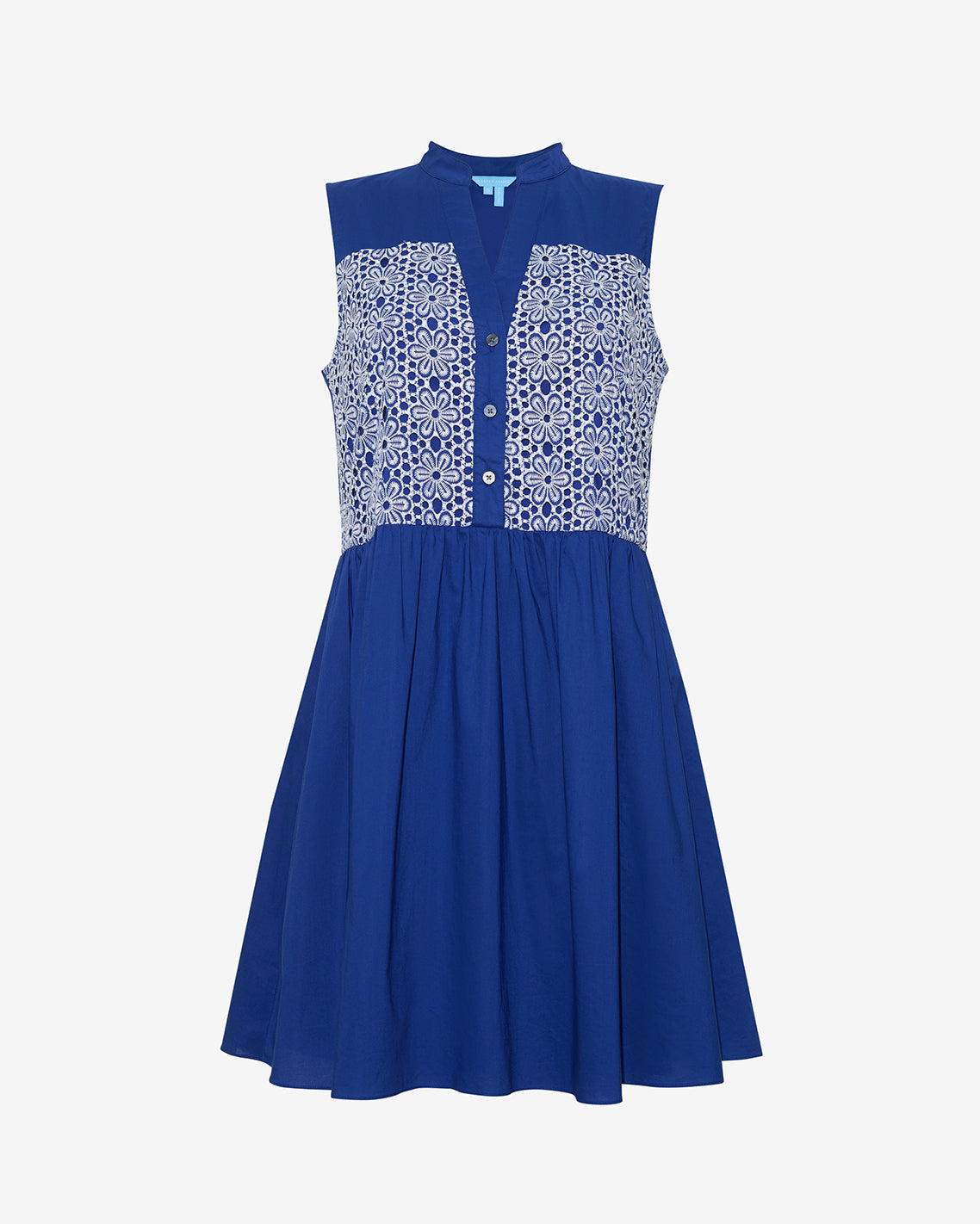 Draper James Daisy Lace Sami Sleeveless Shirtdress in Daisy Lace