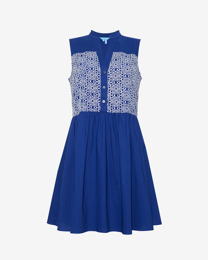 Draper James Daisy Lace Sami Sleeveless Shirtdress in Daisy Lace
