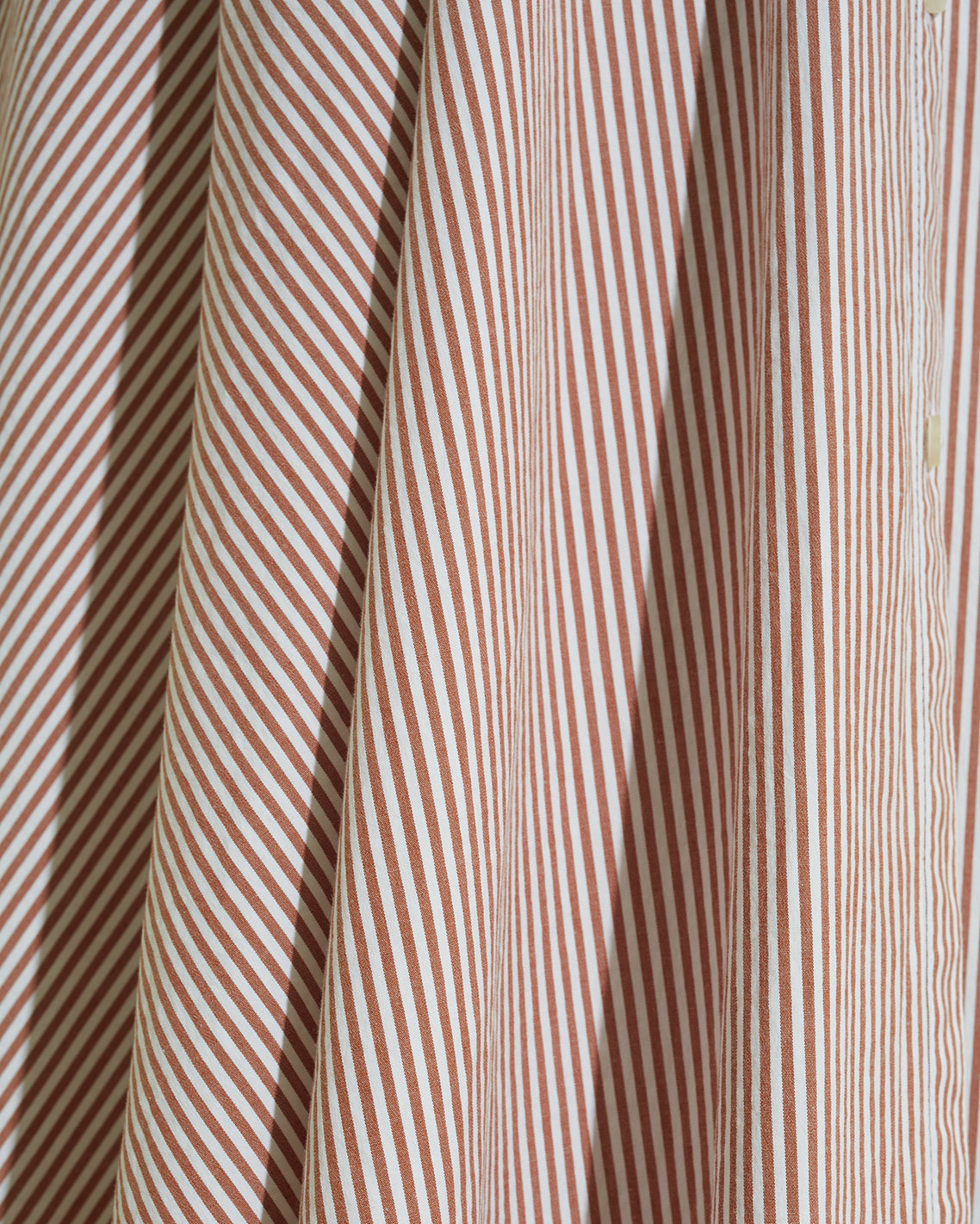 Draper James Rust Eliza Midi Shirtdress in Rust Stripe
