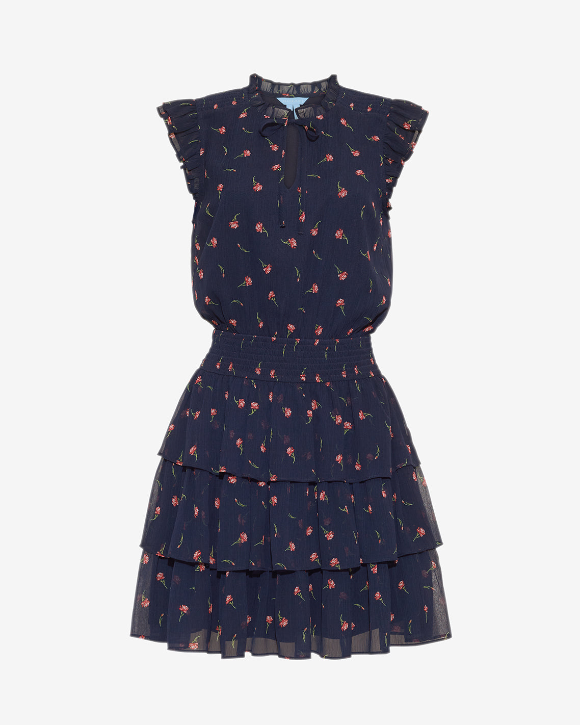 Draper James Ditsy Autumn Flowers Alana Tiered Dress in Ditsy Autumn Flowers