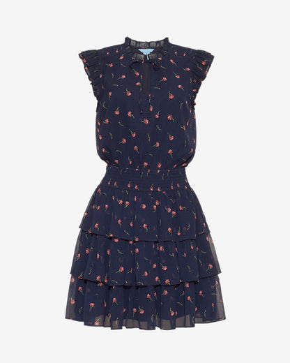 Draper James Ditsy Autumn Flowers Alana Tiered Dress in Ditsy Autumn Flowers