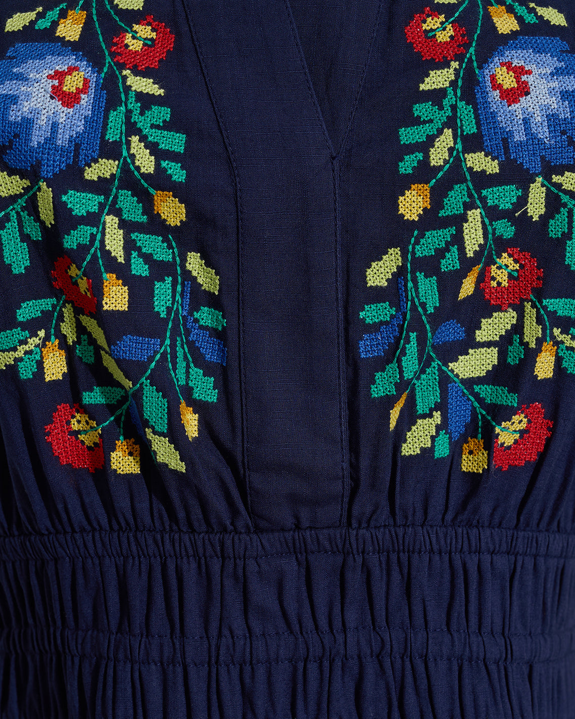 Draper James Belle Meade Black Wilson Mini Dress with Floral Embroidery