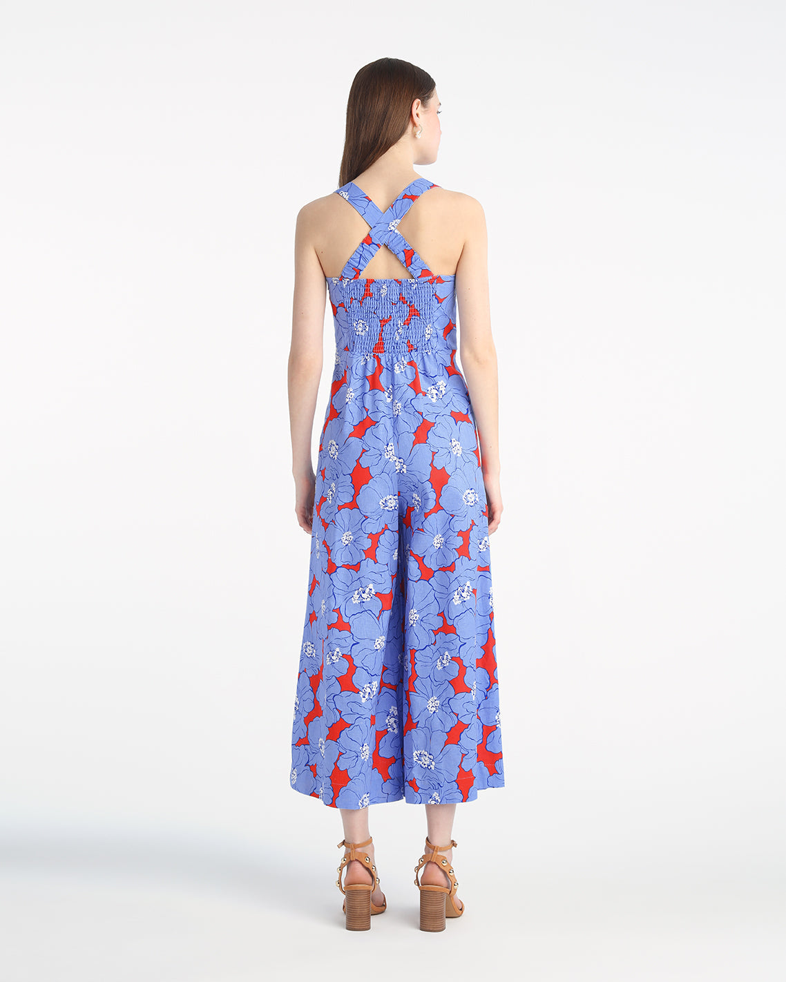 Draper James Floating Floral Kendall Sleeveless Jumpsuit in Floating Floral