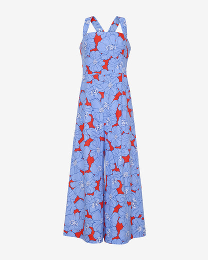 Draper James Floating Floral Kendall Sleeveless Jumpsuit in Floating Floral