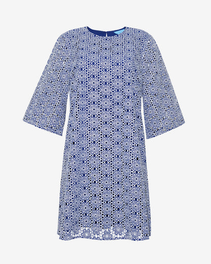 Draper James Daisy Lace Carolyn Bell Sleeve Mini Dress in Daisy Lace