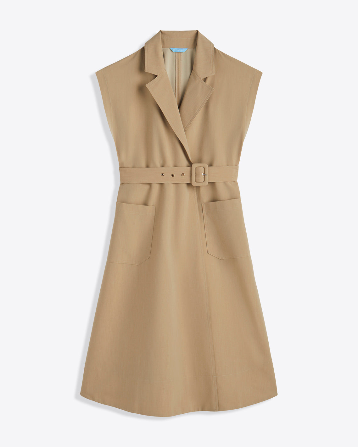 Draper James Brown Tatum Midi Shirtdress in Croissant
