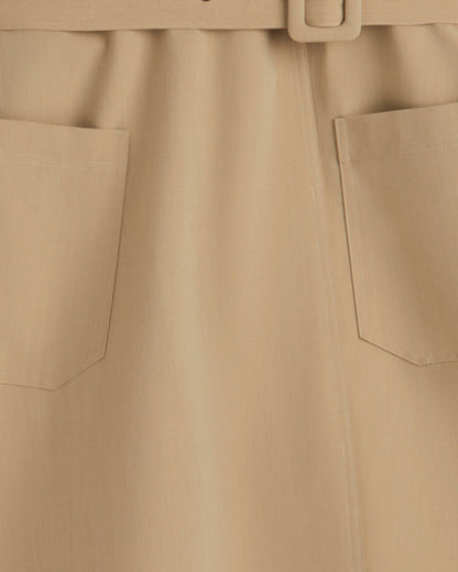 Draper James Brown Tatum Midi Shirtdress in Croissant