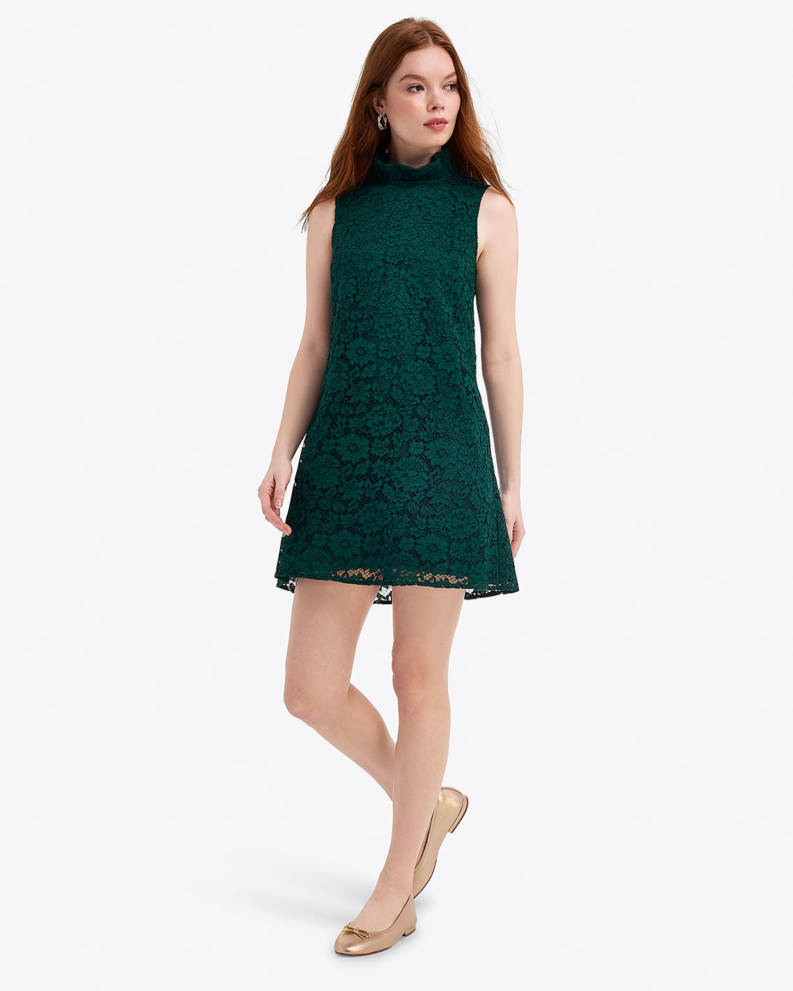 Draper James Evergreen Lindsay Sleeveless Shift Dress in Lace