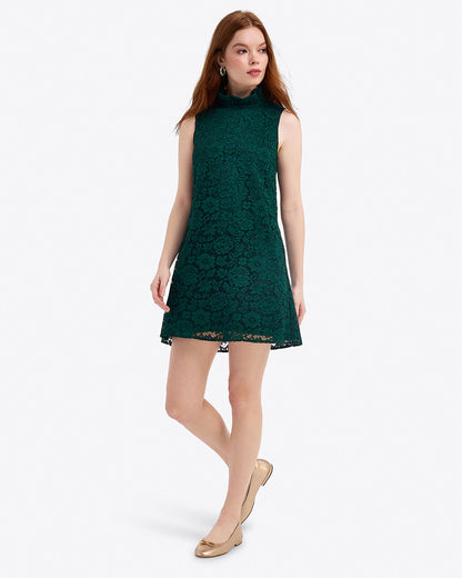 Draper James Evergreen Lindsay Sleeveless Shift Dress in Lace