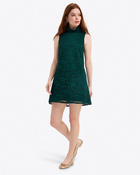 Draper James Evergreen Lindsay Sleeveless Shift Dress in Lace