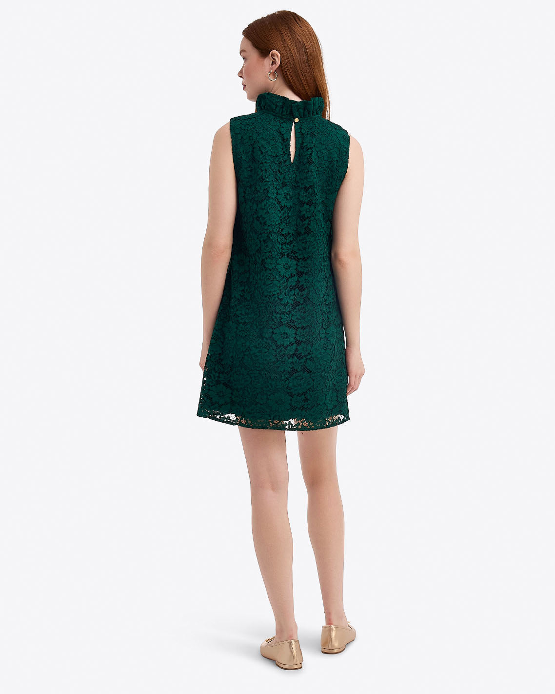 Draper James Evergreen Lindsay Sleeveless Shift Dress in Lace