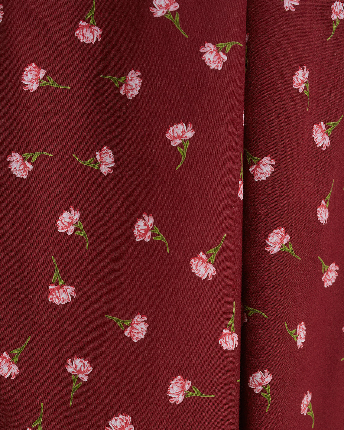Draper James Burgundy Buds Long-Sleeve Button Down in Burgundy Buds