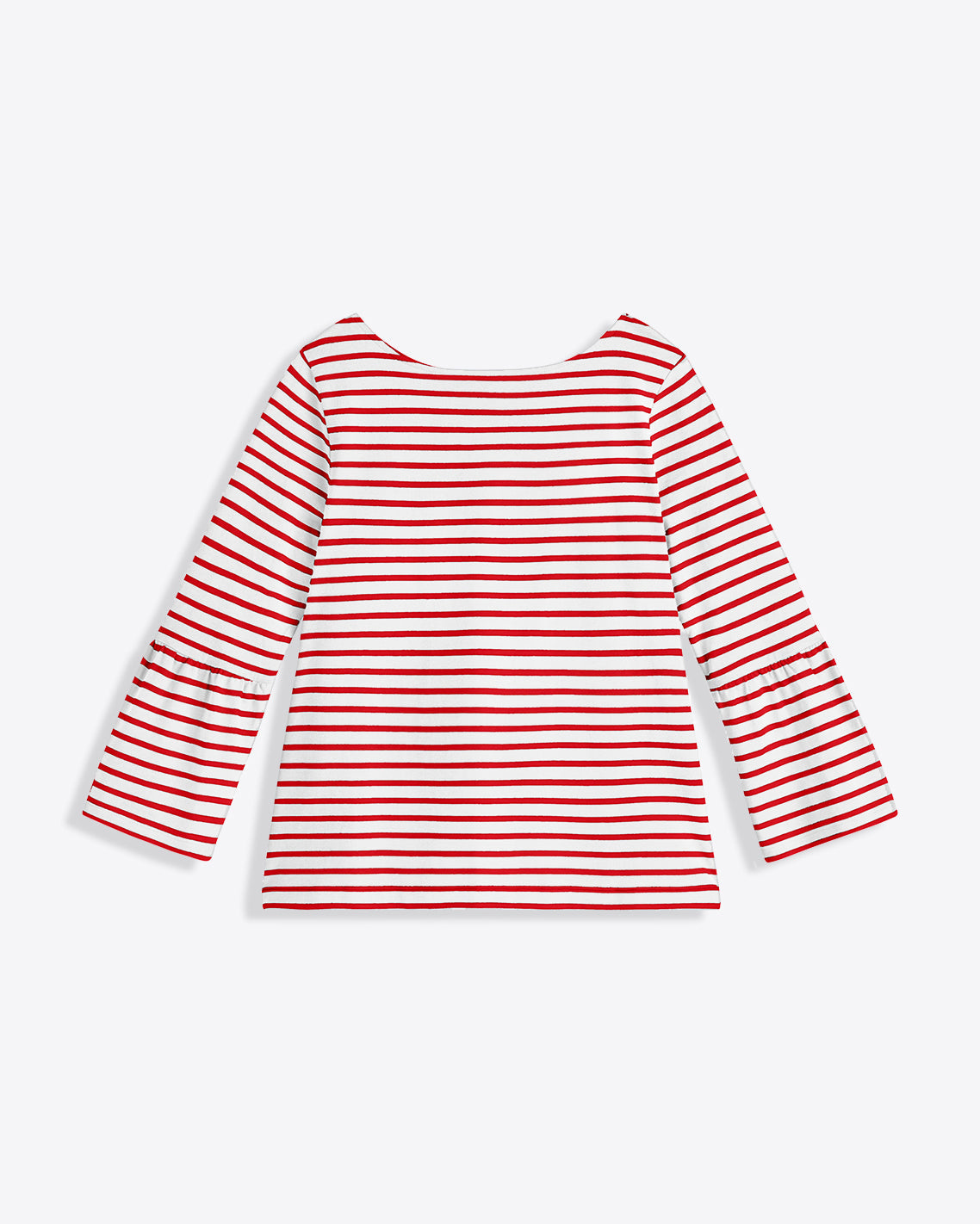 Draper James Red Mariner Stripe Corey Bell Sleeve Top in Red Mariner Stripe