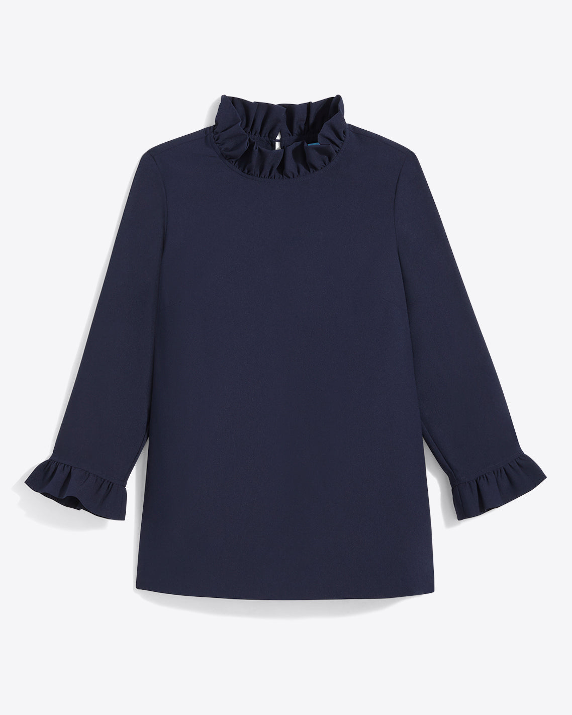 Draper James Nassau Navy Ingrid Top in Matte Satin