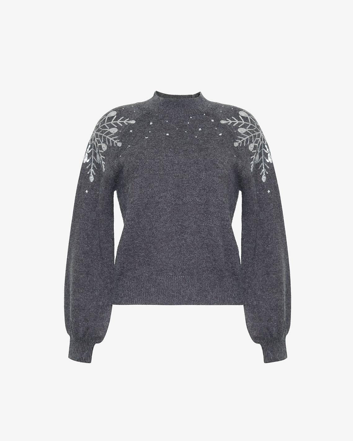 Draper James Grey Snowflake Sweater