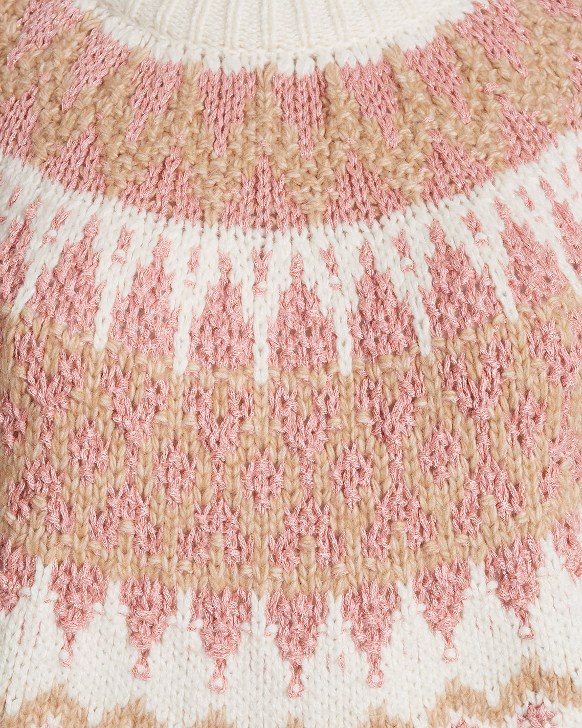 Draper James Magnolia White Multi Fairisle Sweater in Magnolia White Multi