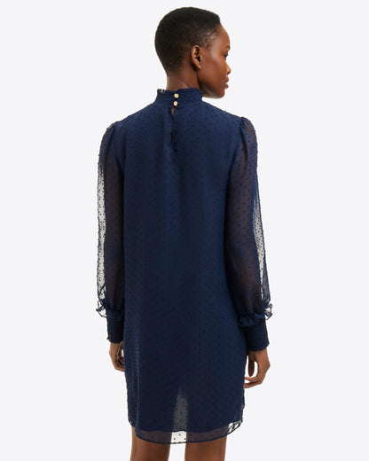 Draper James Nassau Navy Lindsay Long Sleeve Mini Dress