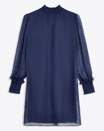 Draper James Nassau Navy Lindsay Long Sleeve Mini Dress