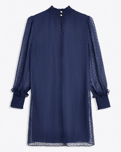 Draper James Nassau Navy Lindsay Long Sleeve Mini Dress