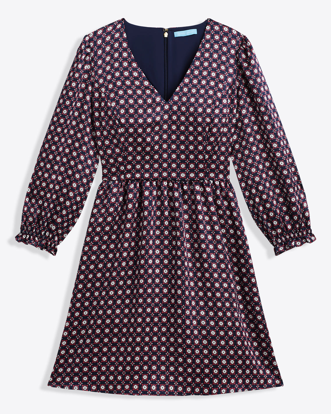 Draper James Nassau Navy Connie Long-Sleeve Dress – Classic