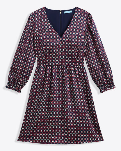 Draper James Nassau Navy Connie Long-Sleeve Dress – Classic