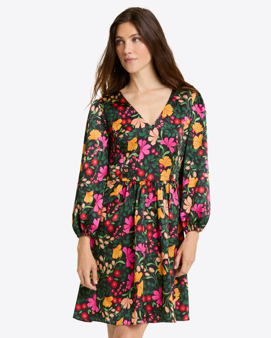 Draper James Black Multi Connie Long-Sleeve Dress – Alternate Print