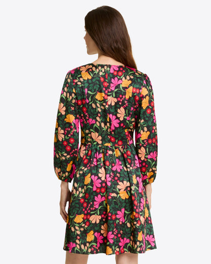 Draper James Black Multi Connie Long-Sleeve Dress – Alternate Print